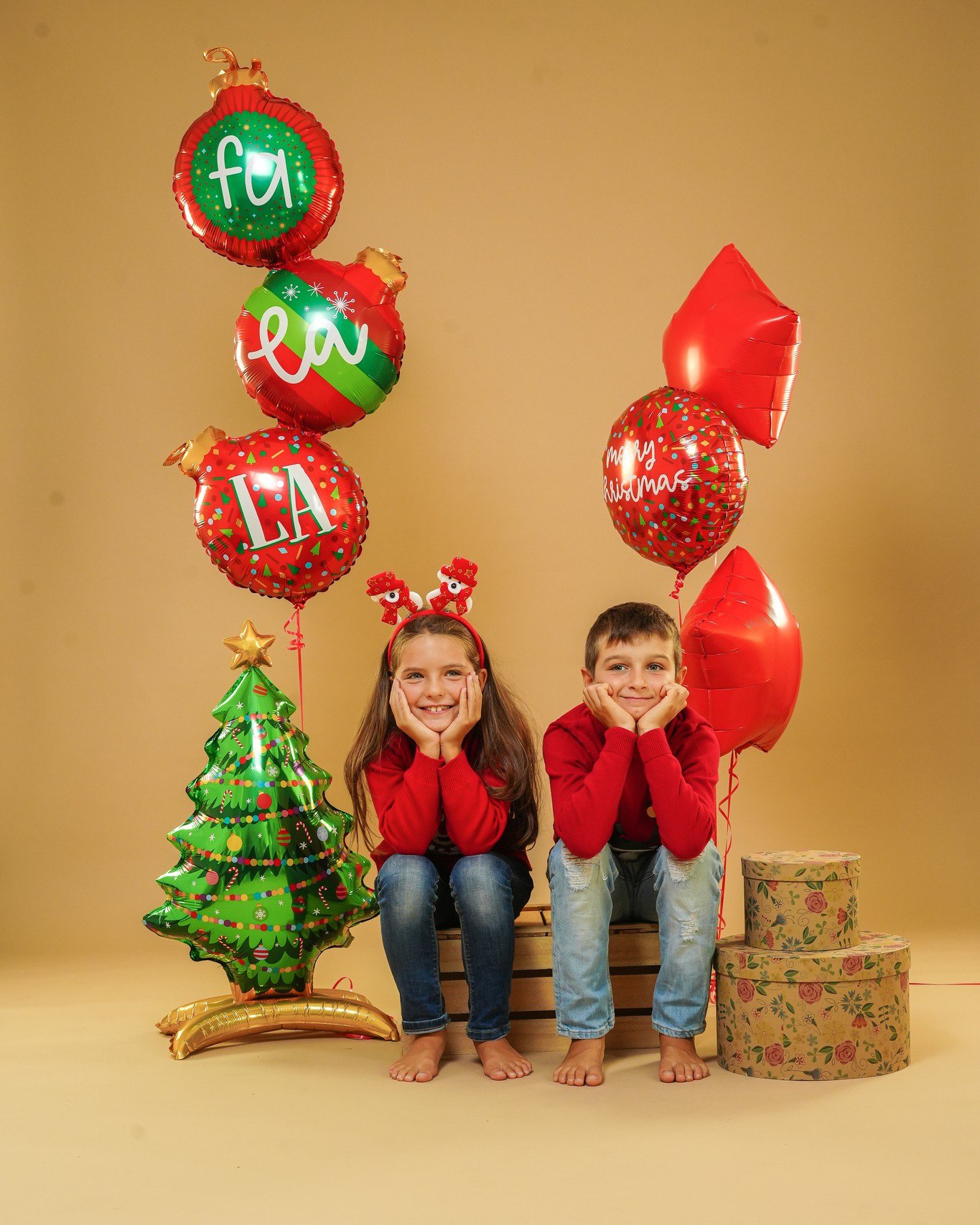 Шар 3D (32''/81 см) Фигура на подставке, Новогодняя елочка, Ярко-зеленый, 1 шт.