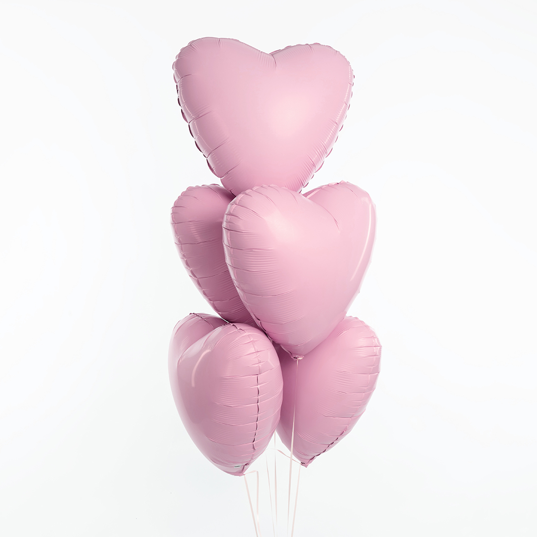 Шар (19''/48 см) Сердце, Мистик, Фламинго, Сатин, 1 шт.