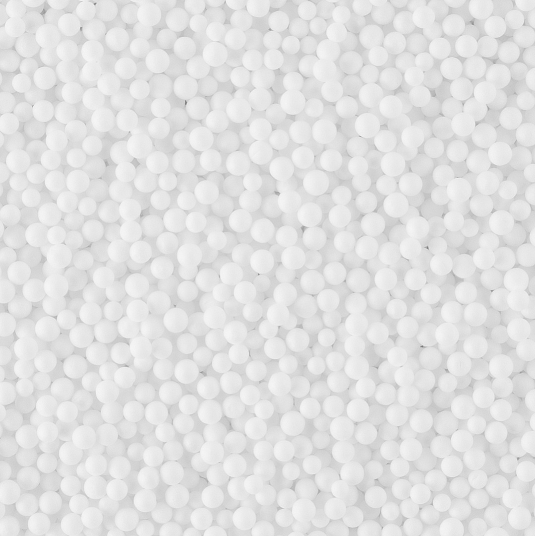 Шарики пенопласт, Белый, 2-4 мм, 10 гр.