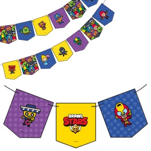 Гирлянда Флажки, Game Party, Ассорти, 300 см, 1 упак.