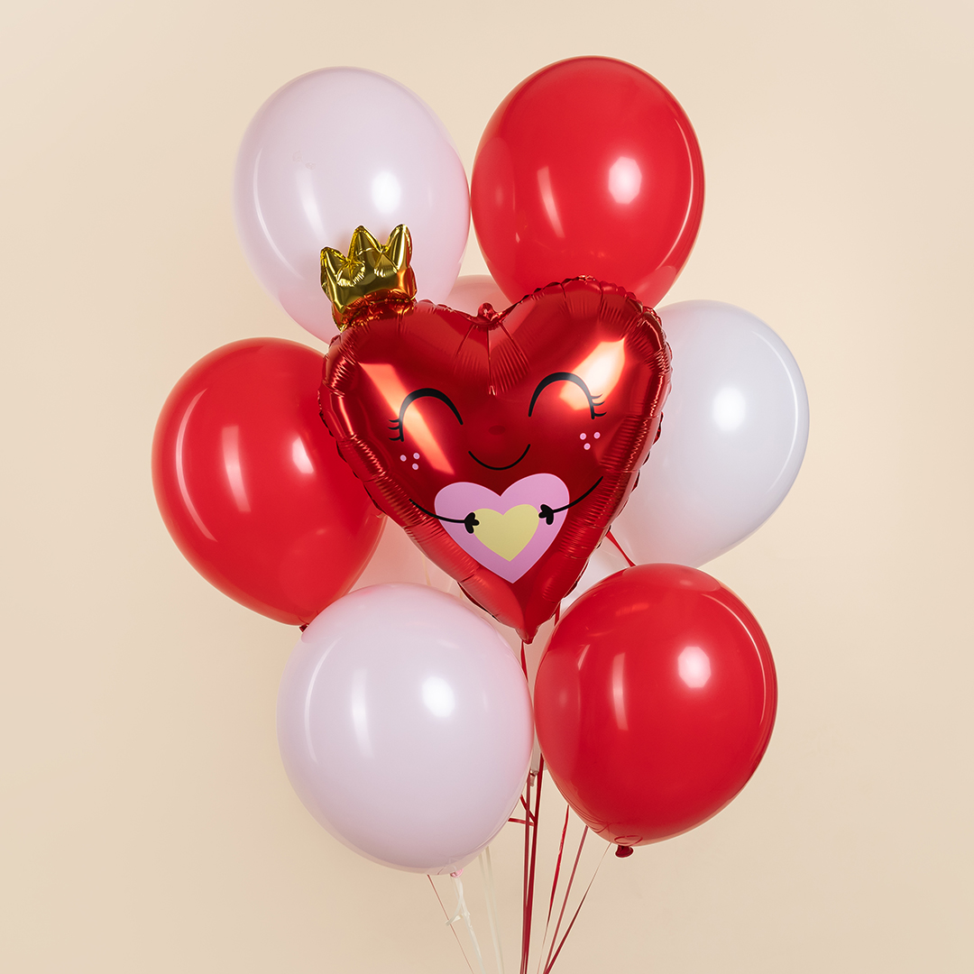 Шар (25''/64 см) Сердце, Влюбленные глазки, 1 шт. в уп.