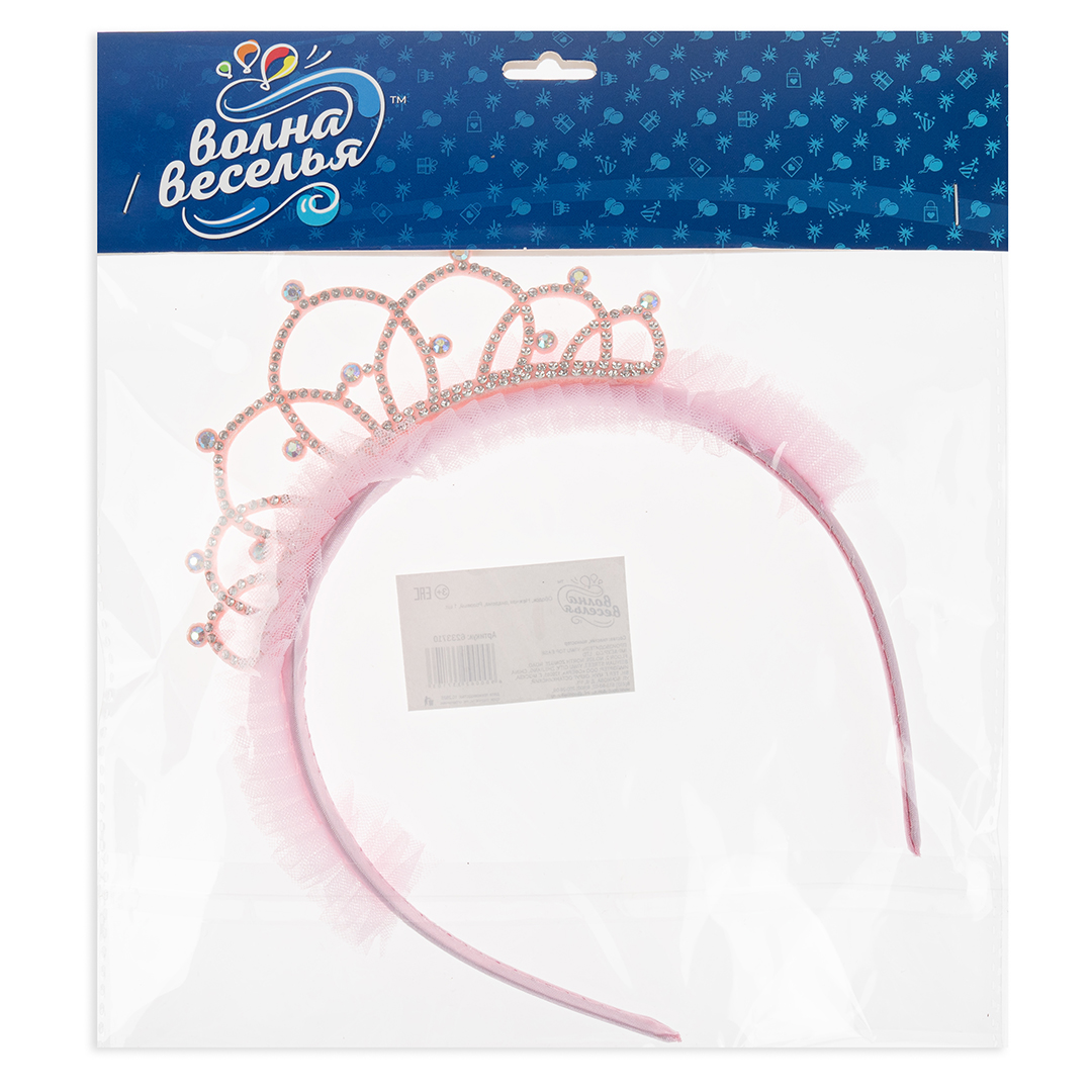 Ободок, Нежная диадема, Розовый, 1 шт. 