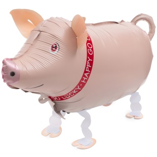 Шар 3D (26''/66 см) Ходячая Фигура, Поросенок, 1 шт. в уп.