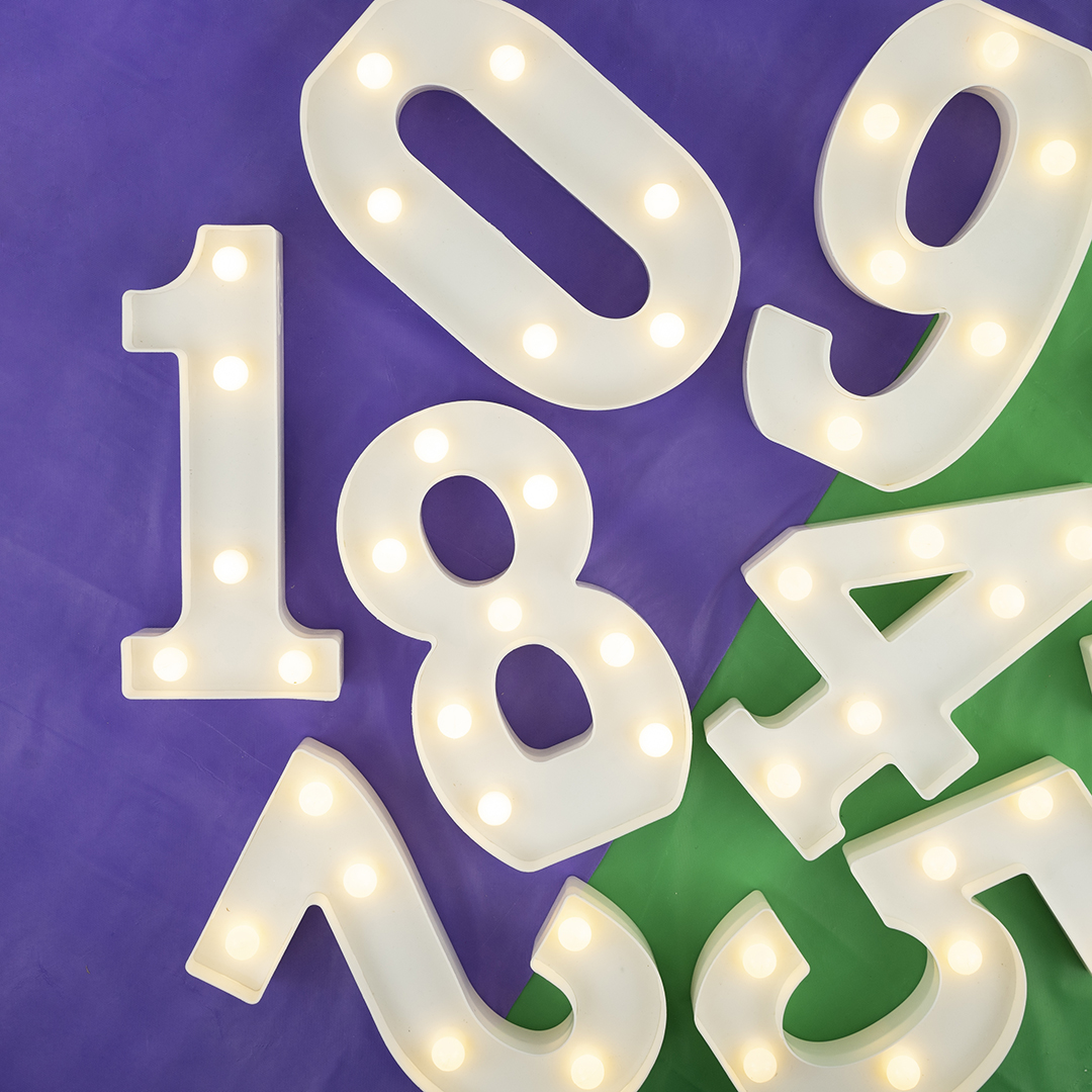 Световая фигура Цифра, 1, 21 см. Белый, 1 шт.