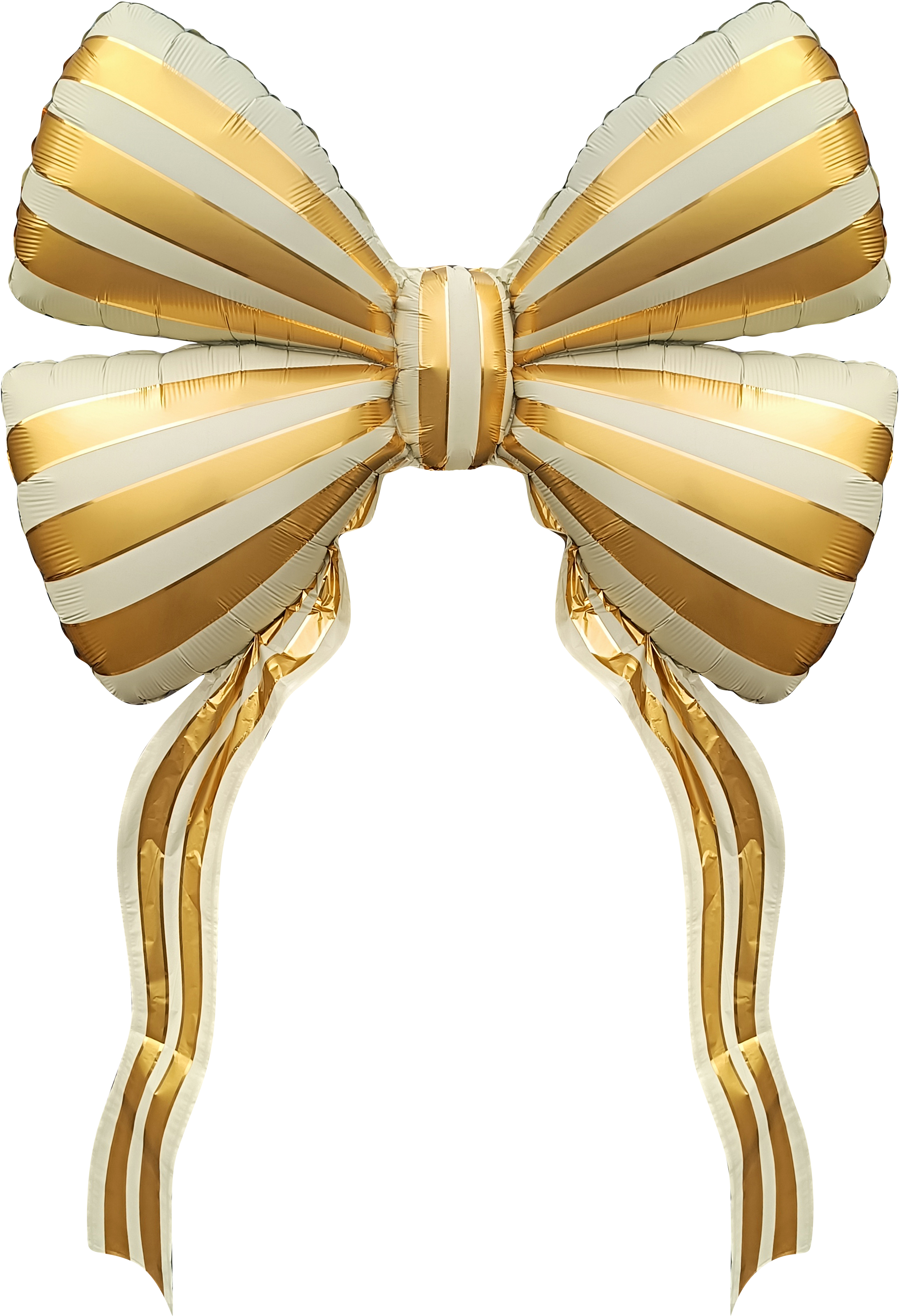 Шар (61''/155 см) Фигура, Бант, Стильные полоски, Золото, 1 шт.