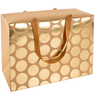 Пакет-коробка, Крафт 230гр, Роскошь золота, Дизайн №1, Металлик, 20*27*13 см, 1 шт.