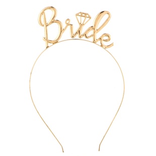Ободок, BRIDE, металл, Золото, 1 шт. 