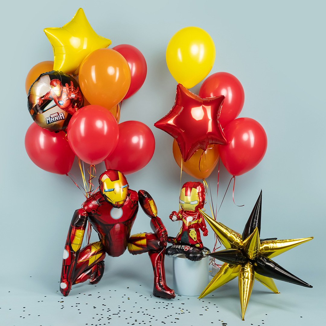 Шар 3D (27''/69 см) Фигура, Железный человек, 1 шт. в уп.