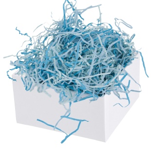 Наполнитель для коробок, бумага, Голубой микс, 50 г.