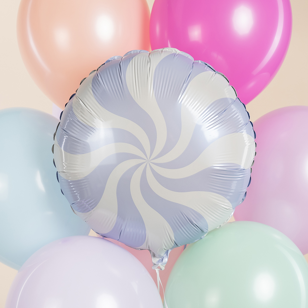 Шар (18''/46 см) Круг, Леденец, Сиреневый, Макарунс, 1 шт.