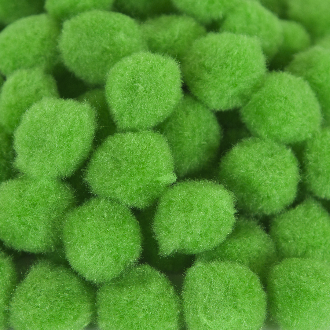 Декоративное украшение Помпончики, 2 см. Салатовый, 100 шт.