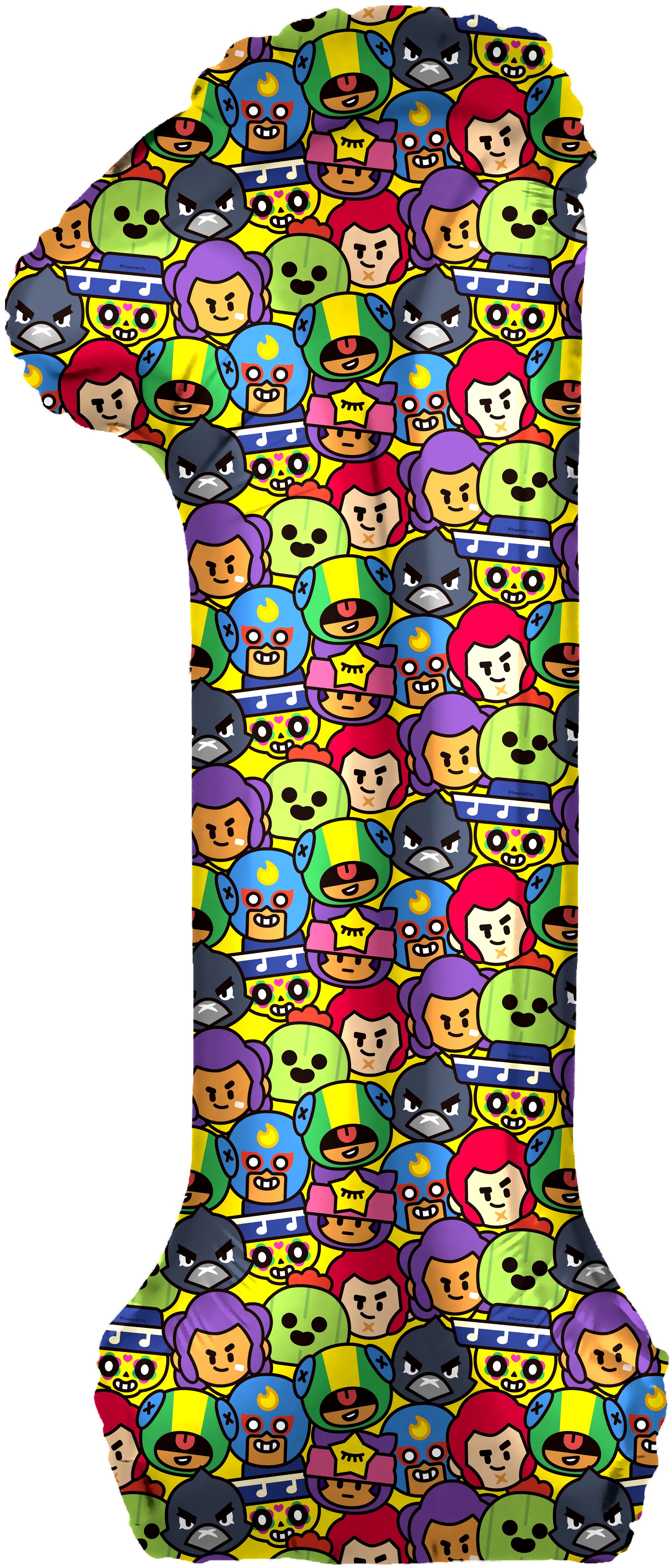 Шар (34''/86 см) Цифра, 1 Game Party, 1 шт. в уп.