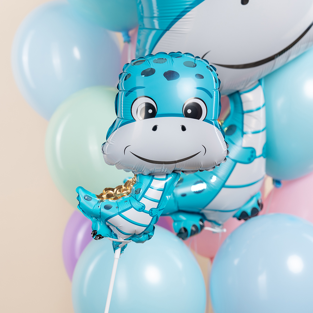 Шар (15''/38 см) Мини-фигура, Динозаврик, 1 шт.