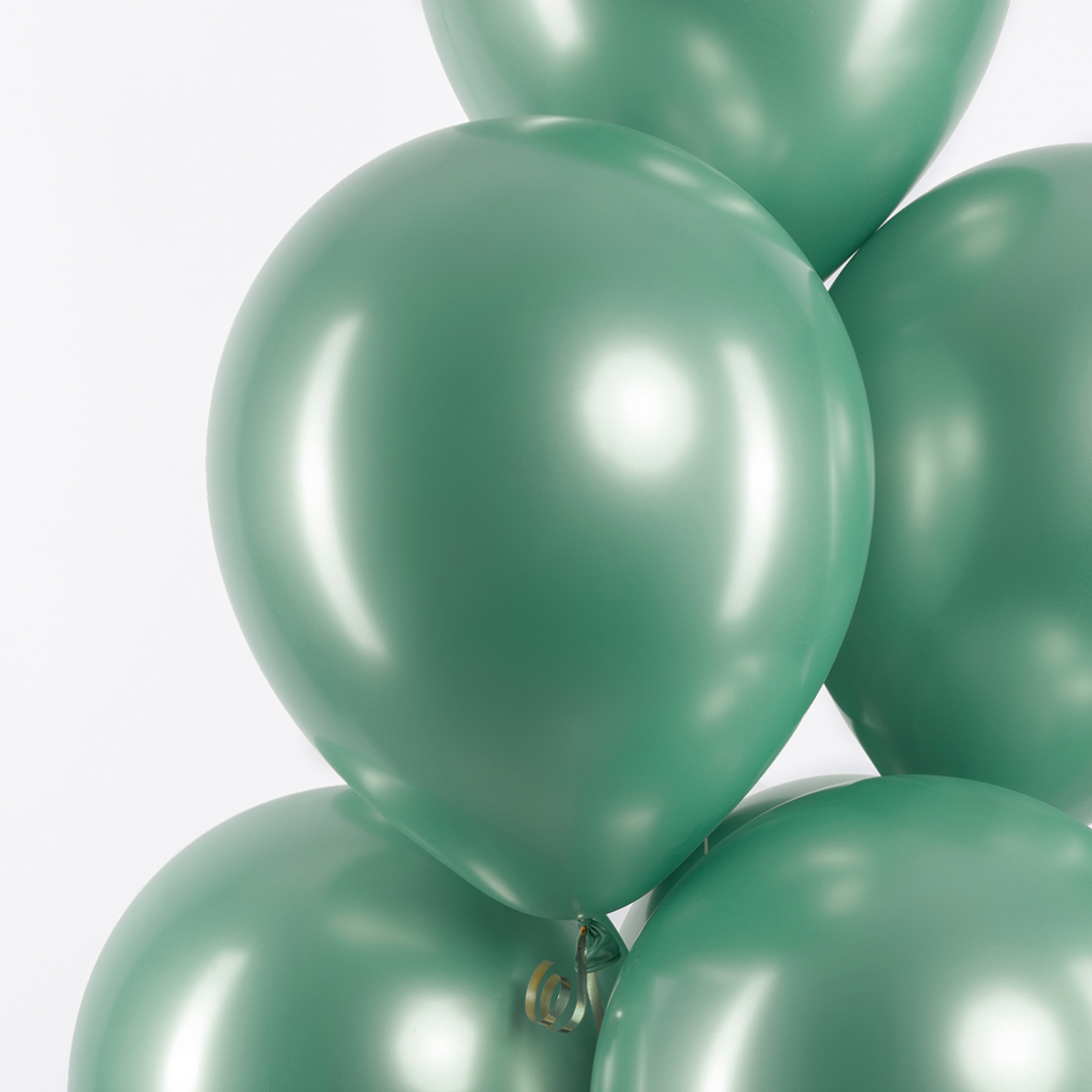 Шар (12''/30 см), Зеленый, хром, 50 шт.