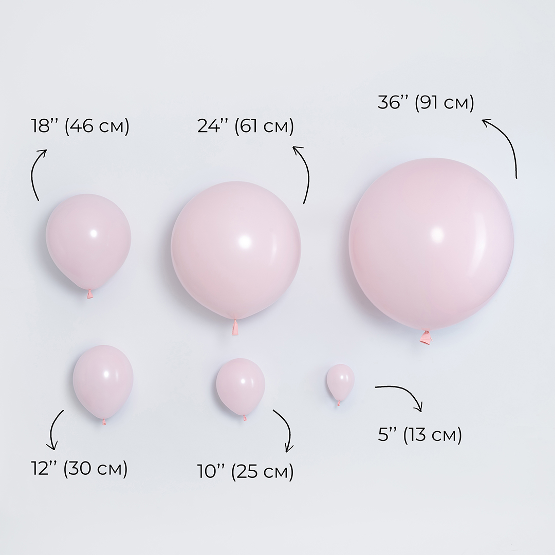 Шар (5''/13 см), Нежно-розовый, макарунс, 100 шт.