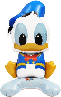 Шар 3D (24''/61 см) Фигура на подставке, Утенок Дак, 1 шт. в уп.