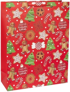 Пакет подарочный, 210гр, Новогоднее печенье, 53*41,5*15,5 см, 1 шт.