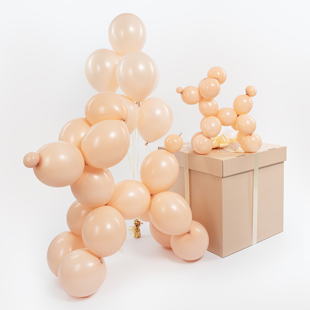 Шар (6''/15 см) Линколун, Бежевый, пастель ретро, 100 шт.