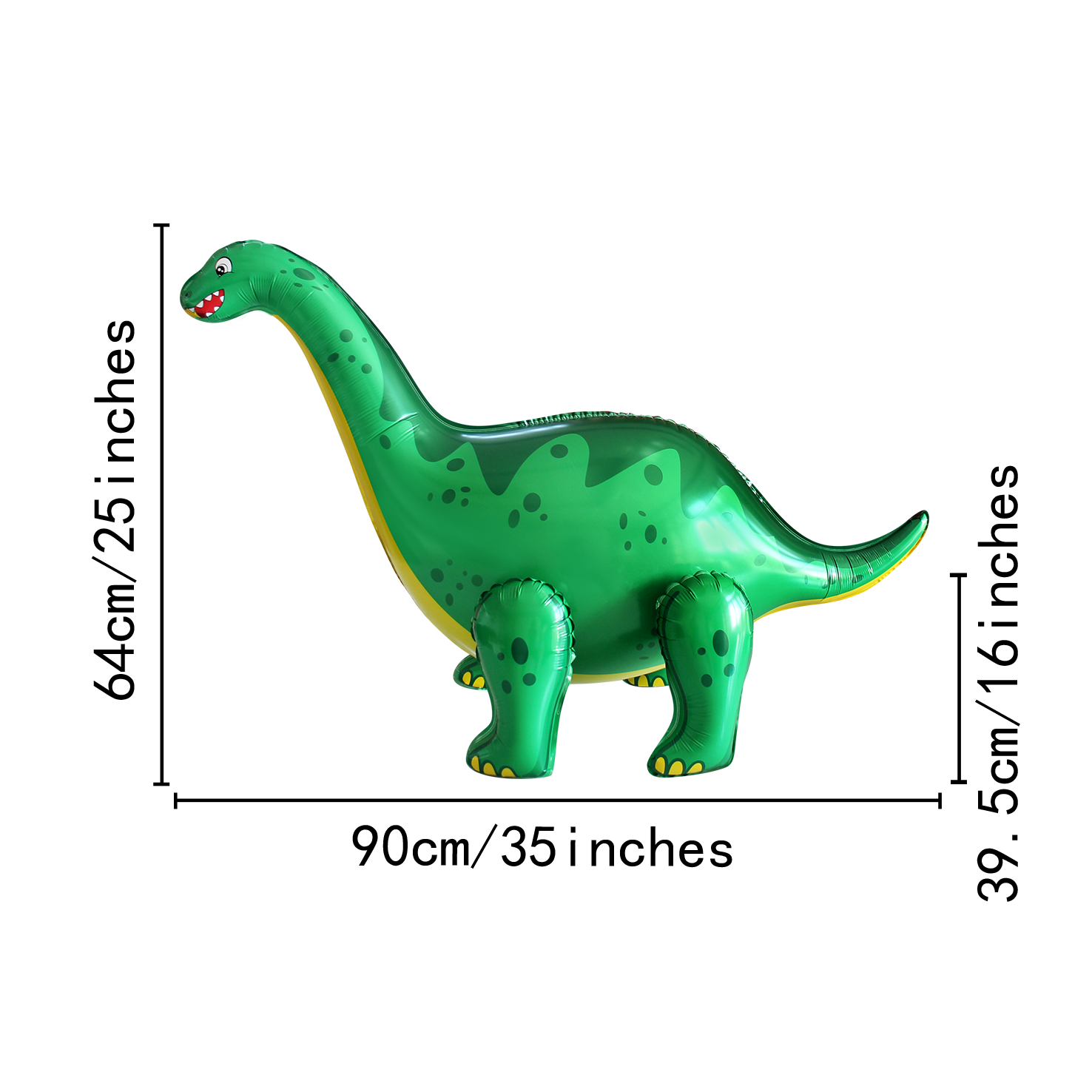 Шар (35''/89 см) Фигура 3D, Динозавр Диплодок, 1 шт. в уп.