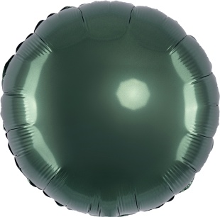 Шар (18''/46 см) Круг, Темно-зеленый, Сатин, 1 шт.