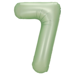 Шар (40''/102 см) Цифра, 7, Авокадо, Сатин, 1 шт. в уп.