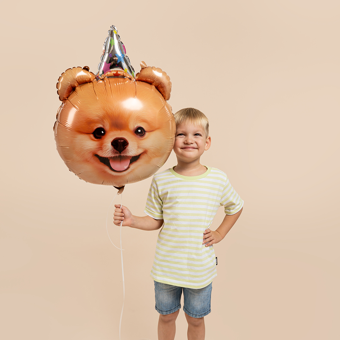 Шар (28''/71 см) Фигура, Собачка в колпачке, 1 шт. в уп.