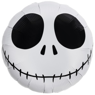 Шар (18''/46 см) Круг, Череп Джек, 1 шт. в уп.