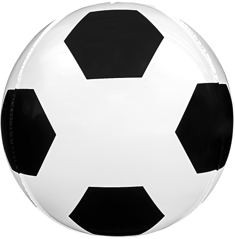 Шар 3D (43''/109 см) Сфера, Футбольный мяч, 1 шт.