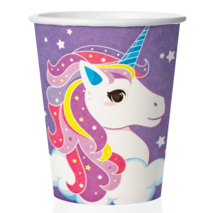 Стаканы (250 мл) Нежный единорог, Сиреневый, 6 шт.