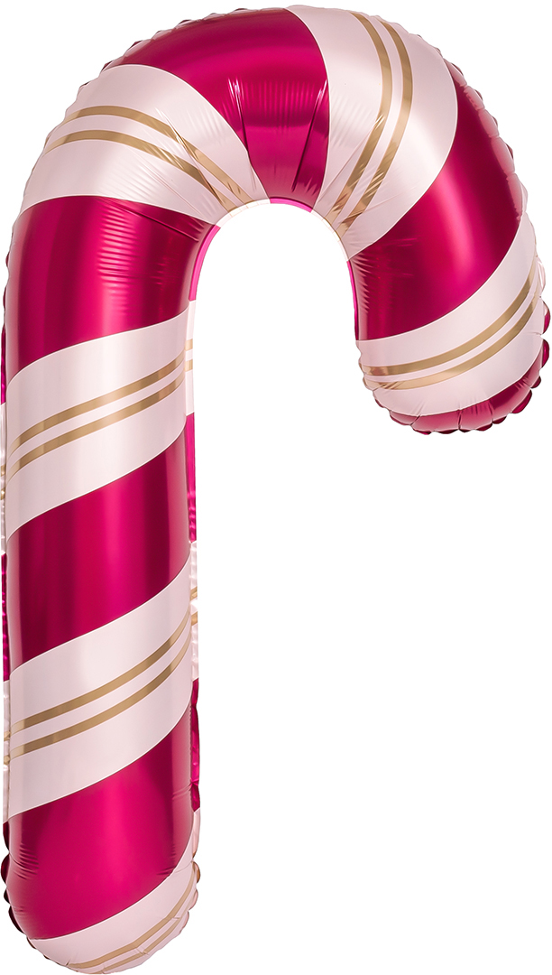 Шар (35''/89 см) Фигура, Леденец трость, Красный, Сатин, 1 шт. в уп.
