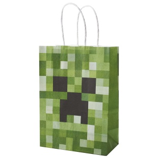 Пакет подарочный, Крафт 120гр, Пиксели, Дизайн №2, 21*15*8 см, 1 шт.