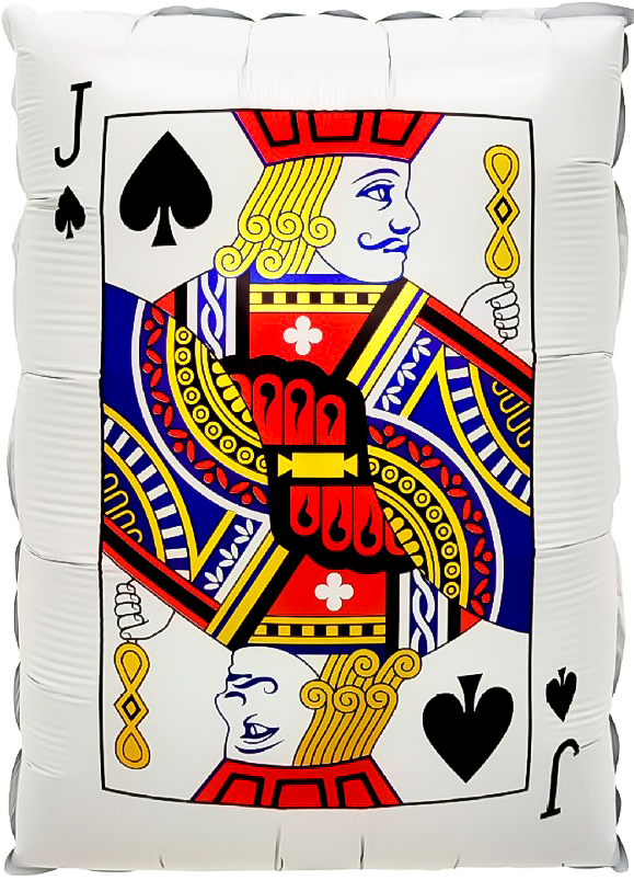 Шар (22''/56 см) Фигура, Покер, Карта Валет Пик, 1 шт.