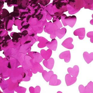 Конфетти фольга Сердце, Розовый, Металлик, 2,5 см, 50 г.