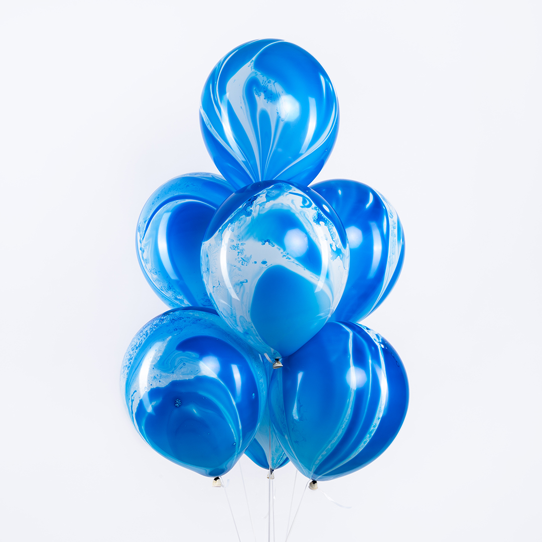Шар (12''/30 см), Голубой, агат, 50 шт.