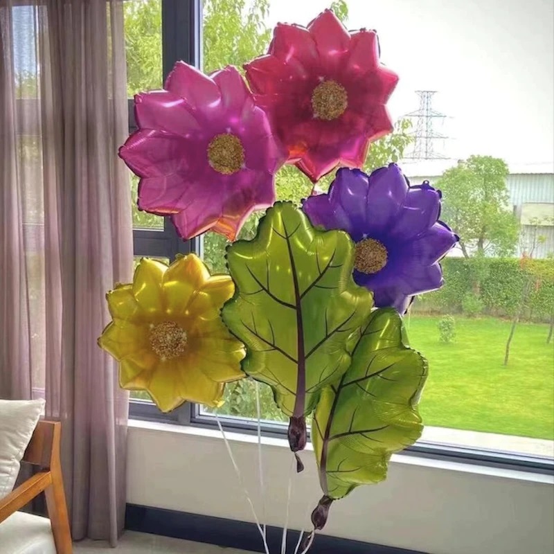 Шар (21''/53 см) Цветок, Желтый, 1 шт.