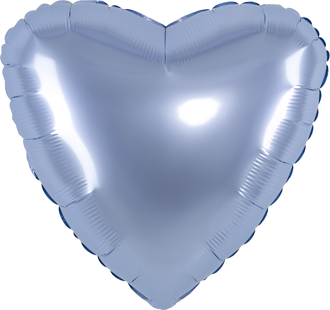 Шар (19''/48 см) Сердце, Мистик, Лазурь, Сатин, 1 шт.