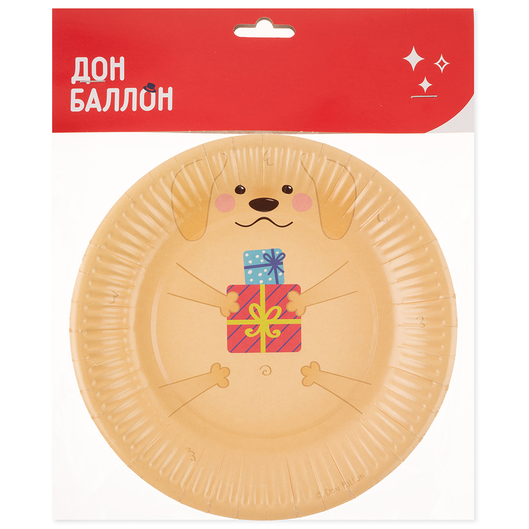 Тарелки (7''/18 см) Милые собачки, 6 шт.
