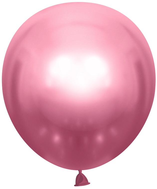 Шар (18''/46 см), Розовый, хром, 10 шт.