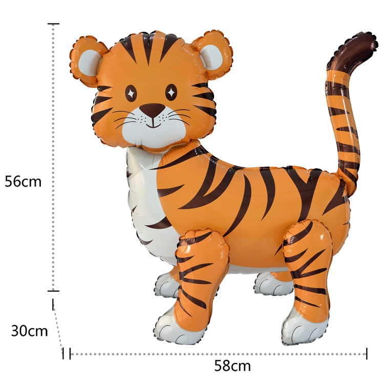 Шар 3D (23''/58 см) Фигура, Тигр, 1 шт. в уп.