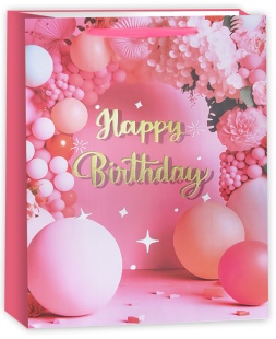 Пакет подарочный, 210гр, Шары на праздник, Дизайн №1, 72*50*18 см, 1 шт.