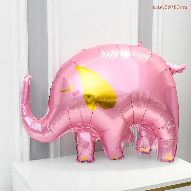 Шар (33''/84 см) Фигура, Слоник, Розовый, 1 шт.