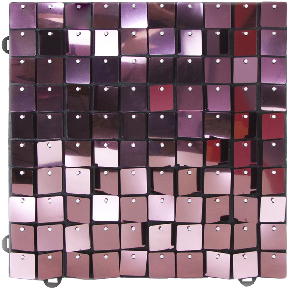 Декоративная панель Пайетки, 30*30 см. Розовый, Металлик, 1 шт.