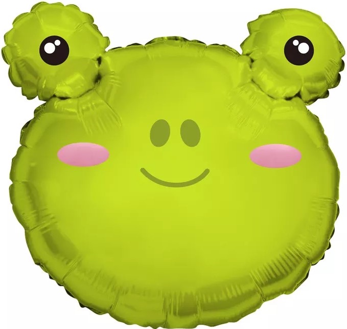 Шар (25''/64 см) Фигура, Голова, Веселая Лягушка, 1 шт.