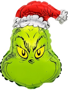 Шар с клапаном (15''/38 см) Мини-фигура, Новогодний монстрик, 5 шт. в уп.