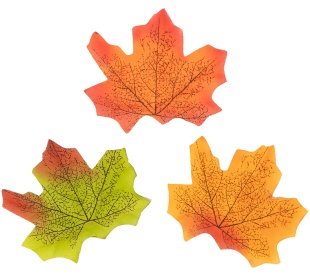 Листья клена, искусственные, Ассорти, 8 см, 50 шт. в упак. 