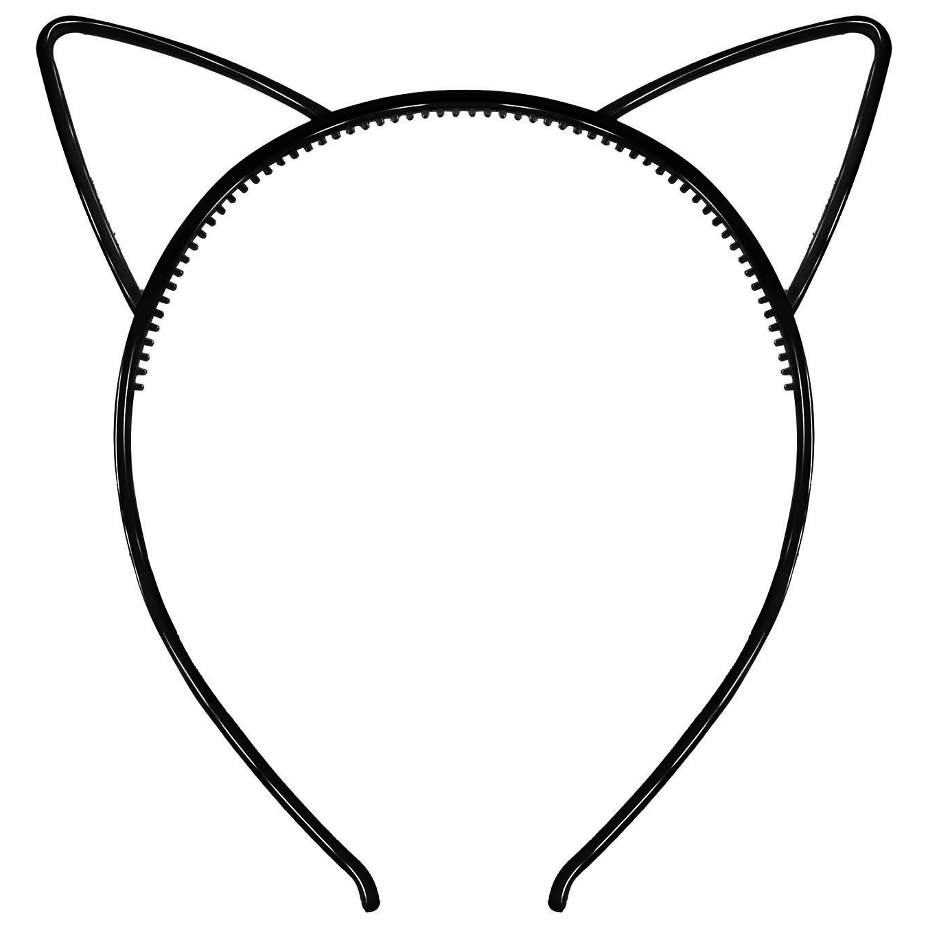 Ободок, Кошачьи ушки, Черный, 1 шт. 