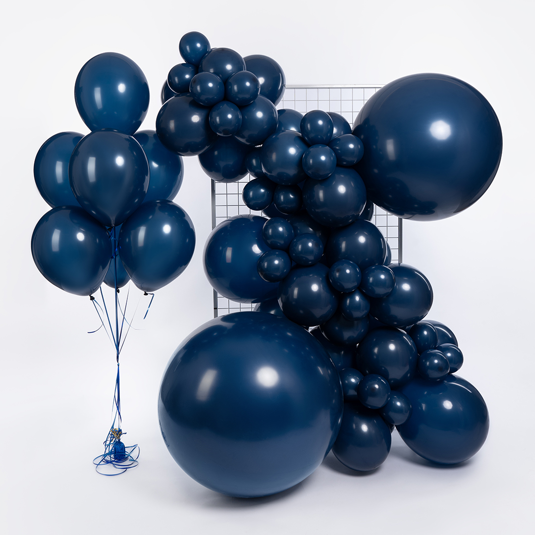 Шар (12''/30 см), Темно-синий, пастель ретро, 100 шт.