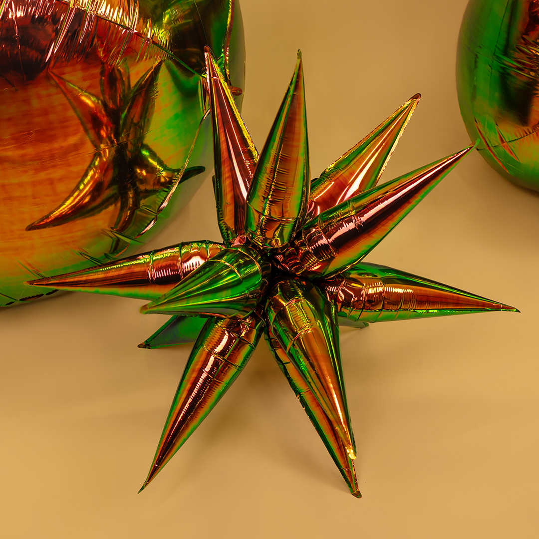 Шар 3D (26''/66 см) Звезда, Объемная, Фантом, Хамелеон, 1 шт. в уп.