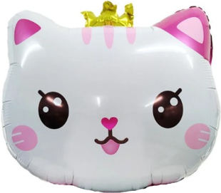 Шар с клапаном (13''/33 см) Мини-фигура, Котенок Принцесса, 1 шт.