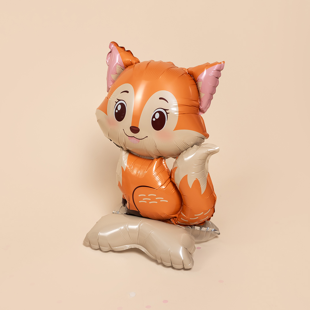 Шар 3D (24''/61 см) Фигура на подставке, Лисенок, 1 шт.